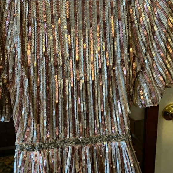 NWT MAC DUGGAL 4913M ROSE PINK FLUTTER SLEEVE GOWN - Picture 9 of 13